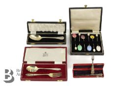 Miscellaneous Silver Christening Sets