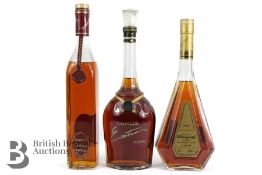 Three Bottles of French Cognac