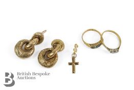 18ct Yellow Gold and Three Stone Diamond Ring