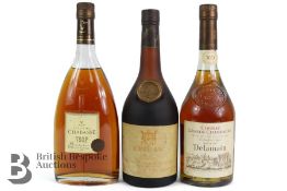 Three Bottles of French Cognac