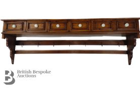 Oak Wall Mounted Pot Rack