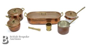 Hammered Copper Fish Kettle and Others