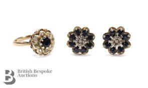 9ct Gold Sapphire and Diamond Ring