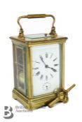 French Brass Cased Repeating Carriage Clock