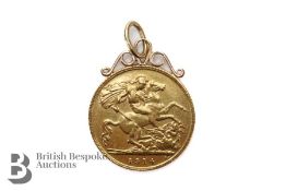 1914 Gold Half Sovereign