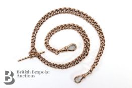 Rose Gold Double Fob Chain