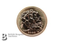2000 Gold Half Sovereign