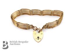 9ct Yellow Gold Gate Link Bracelet