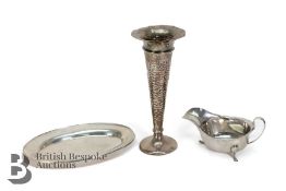 Hammered Silver Posy Vase