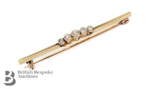 9ct Diamond Bar Brooch