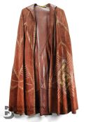 Italian Canali Suede Leather Hooded Cape