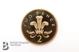 2002 Queen Elizabeth II UK 2p Gold Coin