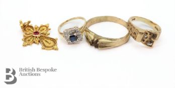 Three 9ct Gold Rings