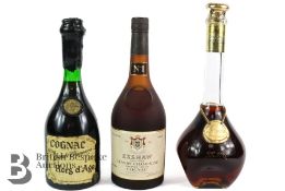 Three Bottles of French Cognac