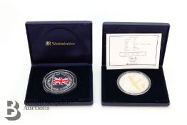 Two 5oz Silver Commemorative Coins