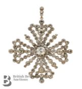 Antique 5.6ct Diamond Maltese Cross Brooch