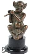 Edwardian Pan the Piper Bronze Accessory Mascot