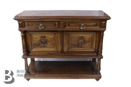 19th Century French Rouge Marble Side Board
