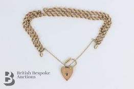 9ct Rose Gold Three Strand Bracelet