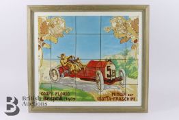 Two prints after the art of Ernest Montaut pre-1910 vintage motor cars, published by Automobile Fine