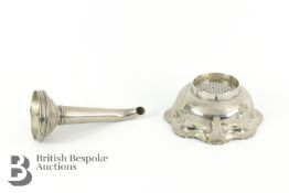 George III Silver Wine Funnel