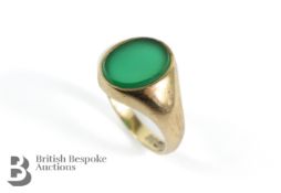 9ct Gold Chalcedony Signet Ring
