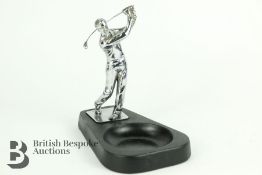 Art Deco Golfer Mascot Ashtray