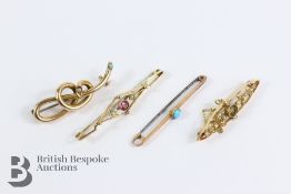 Three Bar Brooches