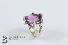 Silver and Amethyst Ring