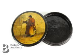 Georgian Black Lacquer Snuff Box