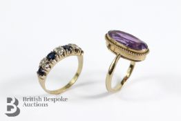 Sapphire and Diamond Ring