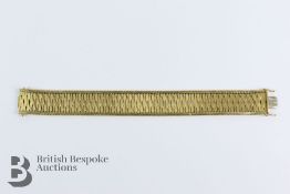 18ct Yellow Gold Articulated Mesh Link Bracelet