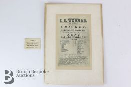 All England Club Cricketing Interest 1843