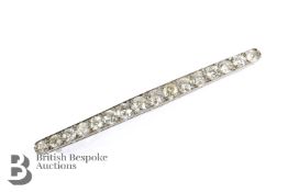 Circa 1900 Diamond Bar Brooch