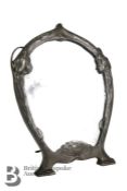 Art Nouveau Orivit Pewter Easel Mirror