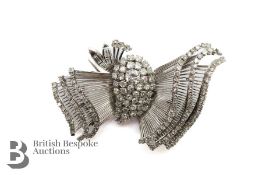 18ct White Gold Diamond Butterfly Brooch