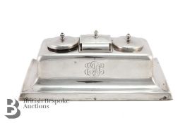 Edward VII Winston Churchill-Style Silver Inkwell