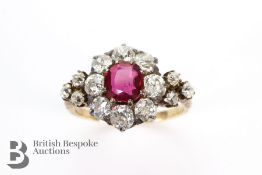 Late 19th Century Ruby and Diamond Ring