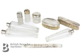 Georgian Scent Bottle and Glass Hunting Flask