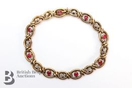 Antique 15ct Yellow Gold Line Bracelet