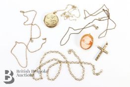 Four 9ct Gold Chains