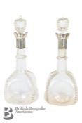 Pair of James Powell & Sons Flint Glass Decanters and Stoppers