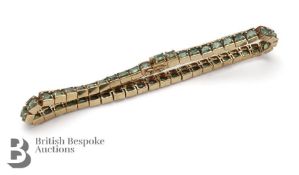 9ct Yellow Gold and Russian Alexandrite Tennis Bracelet