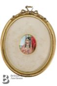 Indian Portrait Miniature - Begum of Bhopal