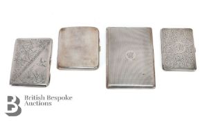 Early 20th Century Cigarette Cases, Coin Purse and Vesta Case