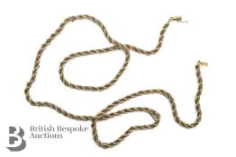 14ct Yellow Gold and Silver Rope Chain