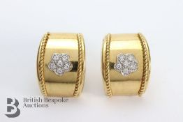 Pair of 18ct Yellow Gold Earrings