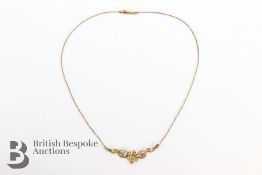 15ct Gold and Seed Pearl Pendant