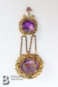 Amethyst Brooch