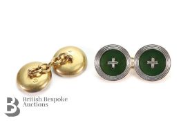 Pair of 18ct Yellow and White Gold Cufflinks